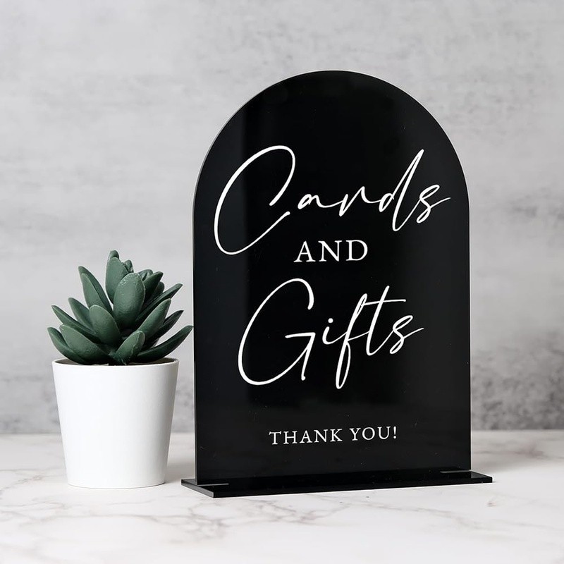 Acrylic Wedding Table Sign Rustic Calligraphy Display Stand Garden Party Decor