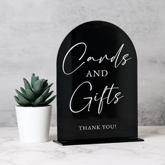 Modern Black Acrylic Table Signs – Perfect for Weddings & Celebrations, Set of 2