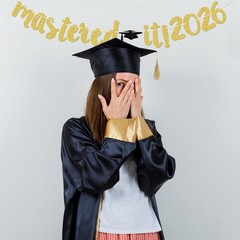 Mastered It 2026 Banner, Graduation Sign, Class of 2026 Congrats Grad Party D…