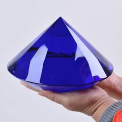 200mm Huge Blue Crystal Diamond Paperweight Wedding Centerpieces Gifts