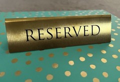 Gold Reserved Metal Signs (Most New And Some Used); Total of 21