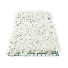 10-Pack White Silk Flower Wall Panels 16 × 24 In Wedding Party Backdrop
