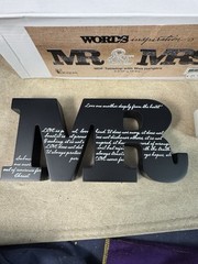 Mr and Mrs Signs – MDF Table Decorations Freestanding Letters – Wall Hangers