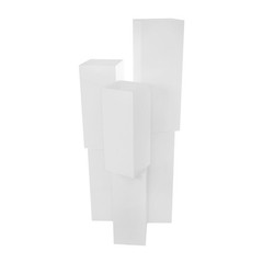 Display Pedestal Stands Set of 6 Freestanding Cuboid Display Plinths, 3 Sizes US