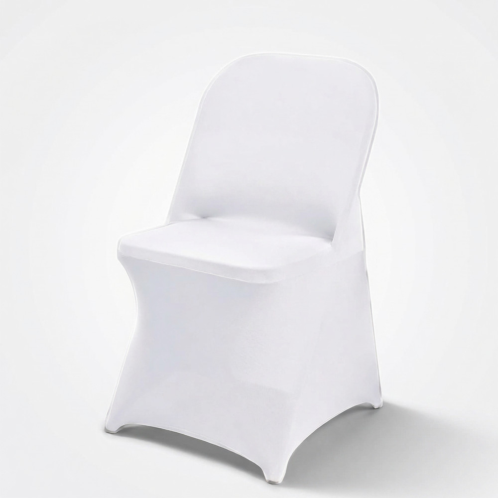 10 Pack White Spandex Folding Chair Covers Stretch Slipcovers Wedding Party