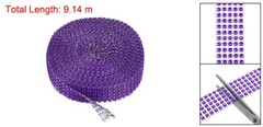 1″x10 Yard Crystal Rhinestones Mesh Ribbon Violet (4mm)