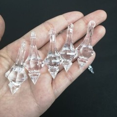 30pcs Acrylic Crystal Drop Pendant Prisms Chandelier Curtain Lamp Hanging Parts