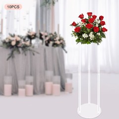 10pcs 80cm Acrylic Artificial Flower Vase Stand Wedding Centerpieces Decoration