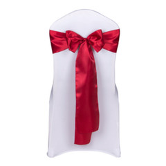 dark red satin chair sashes ties bow ribbon wedding birthday party decoration