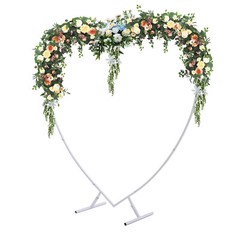 Modern Wedding Arch Heart Shaped Metal stand Flowers Balloon Frame Backdrop USA