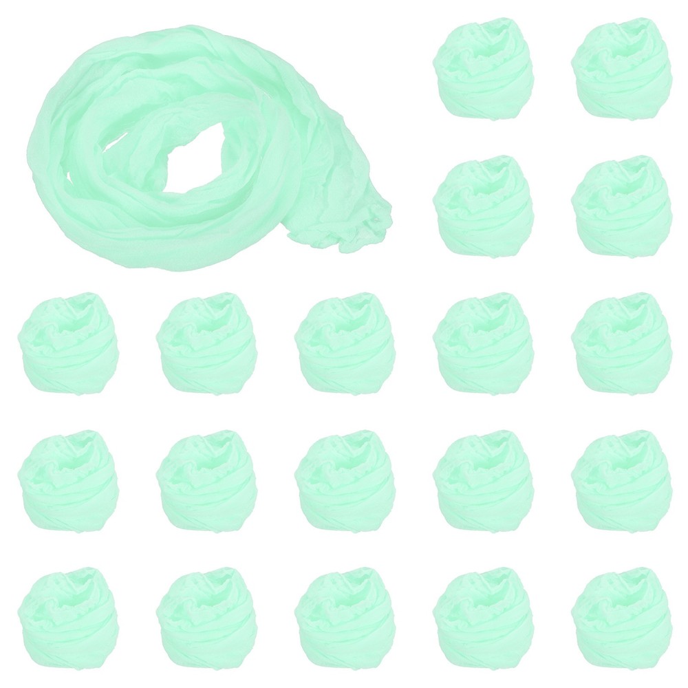 20Pcs Stocking Flower Fabric 65cm/26″ DIY Mesh Flowers Making Light Sky Blue