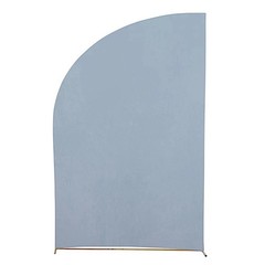 8 ft x 5 ft DUSTY BLUE Matte Fitted Spandex Half Moon Arch Stand Cover Wedding