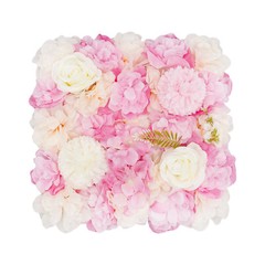 6pcs Artificial Flower Wall Panels Decorative Faux Hydrangea Floral Wall Mat Pad