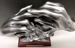 Bond of Marriage With This Ring Sculpture Engraved Plate With Proverbs 3:15