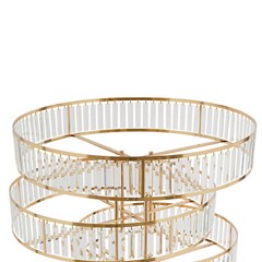 Wedding Gold Crystal Flower Stand Round Pedestal Stand Crystal Flower Stand NEW