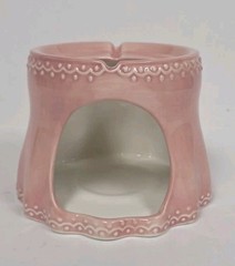 Vintage Ceramic Candle Shade Tealight Luminary Pink Roses Shabby Chic Cottage