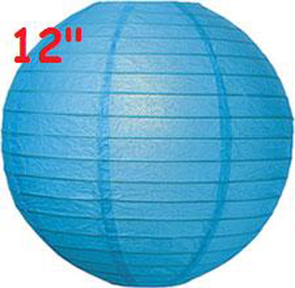 12 Blue 12″ Paper Chinese Lantern Lamp Shade Wedding Party Decoration Supplies