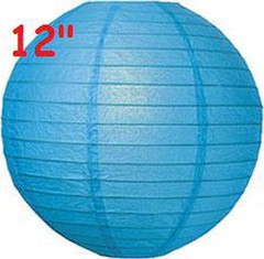 12 Blue 12″ Paper Chinese Lantern Lamp Shade Wedding Party Decoration Supplies