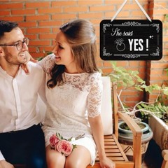 3 Pieces She Said Yes Sign Photo Prop Engagement Engaged Signs