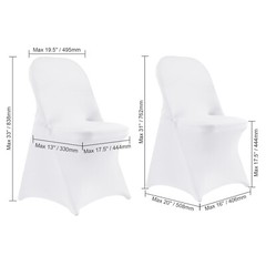 VEVOR White 12/30 PCS Stretch Spandex Chair Covers Wedding Banquet Decoration