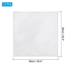 2Pcs 35 Inch Square Satin Head Scarf Silk Feeling Hair Scarf, White