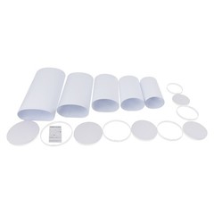 Cylinder Stands For Party-set Of 5 White Cylinder Pedestal Stand Decoration