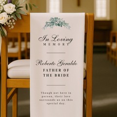 Sage Green Custom Name White Linen Wedding Seat Tapestry