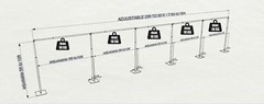 ADJUSTABLE QUICK BACKDROP KIT 10 FT TALL x 10FT-50FT WIDE PIPE WITHOUT DRAPE