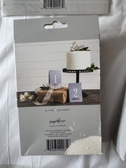 Paperlove Grey Glam “Forever Yours” Banner and Matching Table Numbers Wedding