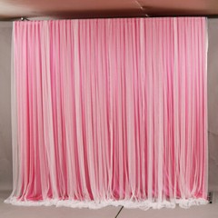 Voile Wedding Party Backdrop Solid Color Curtains Event Stage Decor Background