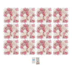 12pcs Flower Wall Backdrops 16.5*16.5in Party Artificial Flower Wall Panels