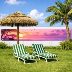 Hello Summer Banner 118 x 20 inch Summer Hawaiian Theme Beach Party Decoratio…