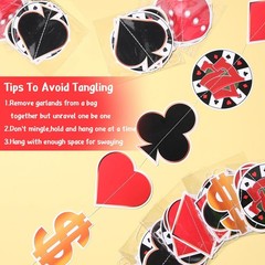 Blosssound 8 Pieces Casino Theme Party Decorations Casino Party Hanging Garla…