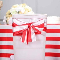 Satin Stripe Chair Sashes Wedding Party Reception Home Decorations Wholesale