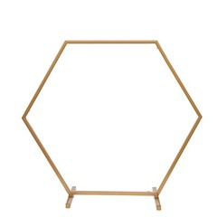 21″ Gold Hexagon Metal Flower FRAME Geometric Table Arch Centerpiece Party Event