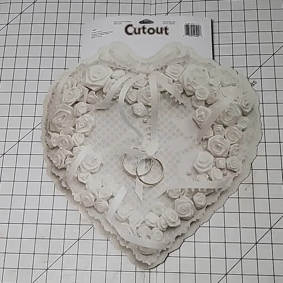 Wedding Bridal Shower Cutout Decoration, Double-Sided, NWT, With This Ring