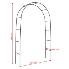 Heavy Duty Metal Garden Arch Trellis Arbour Outdoor Rose Climbing Plants Stand