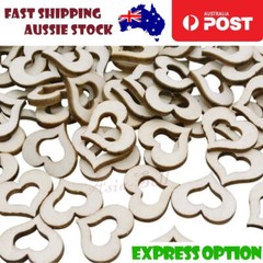 50pcs/100pcs Rustic Wooden Pieces Wood Love Heart Confetti Table Decoration Wedd