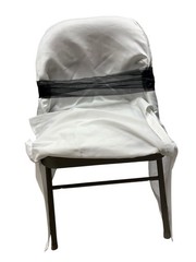 Set Of 10 Custommade Satin SlipCovers For Padded Folding Chairs Pink Black Bows