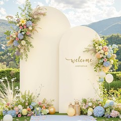 Arch Backdrop Covers with Zipper Spandex Fitted Arch Cover for Wedding 4ft-6ft