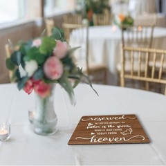 Charming Wooden Reserved Sign for Father of Groom – Wedding Memorial Decoration