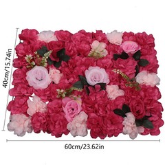 12X Flower Wall Panel Artificial Floral Wall Backdrop Photo Venue Wedding Decor
