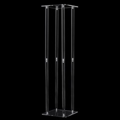 10x Acrylic Wedding Flower Stand Rectangle pedestal for Table Centerpiece Decor！
