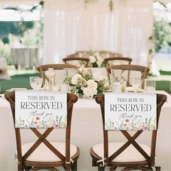 Reserved Seating Marker Weddings Memorials Elegant Chair Decor Family Theme New