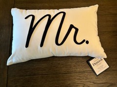 Wedding Pillows -Mr. & Mrs. -12in X 18in New