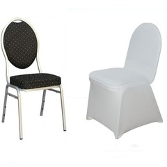 10 IVORY Banquet Stretch SPANDEX CHAIR COVERS Wedding Supplies Event Decorations