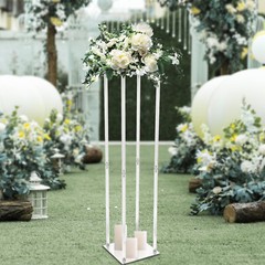 Clear Acrylic Floral Display Stand Modern Wedding Event Centerpiece Decoration