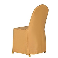 50 Gold POLYESTER BANQUET CHAIR COVERS Wholesale Wedding Party Decorations