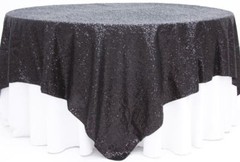 Sequin Overlay 54″ × 54″ Sparkly Shiny Tablecloth Design 4 COLORS WEDDING Party