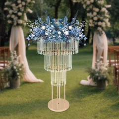 Gold Iron+Acrylic Flower Stand for Wedding Centerpieces Wedding Flower Stand